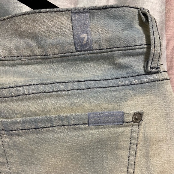 7 For All Mankind Ombré Metallic Skinny Jeans - Picture 3 of 5